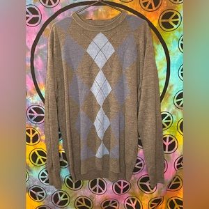 Size: Adult Large / Color: Grey with Blue and Baby Blue Designs / Brand: Dockers